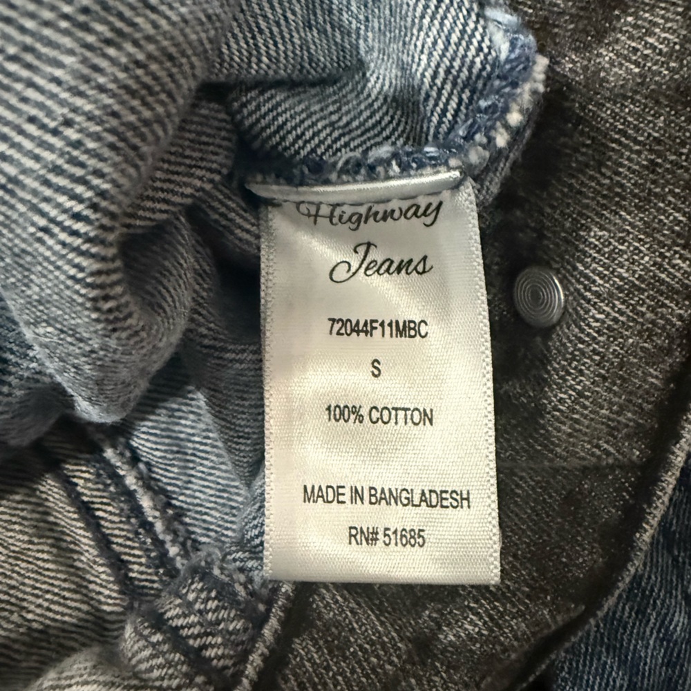 Highway Jeans Patchwork Denim Jacket Small Blue G… - image 5